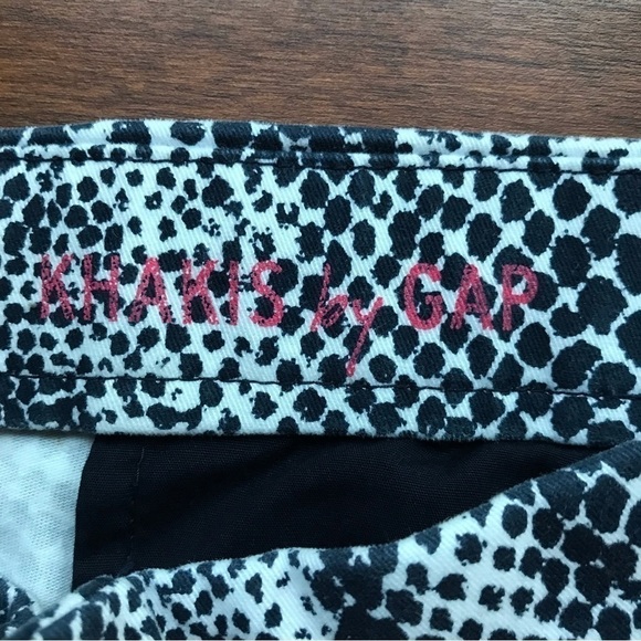 Gap Super Skinny Skimmer Khaki Navy and Snake Print Pants, Size 4 - Picture 8 of 10